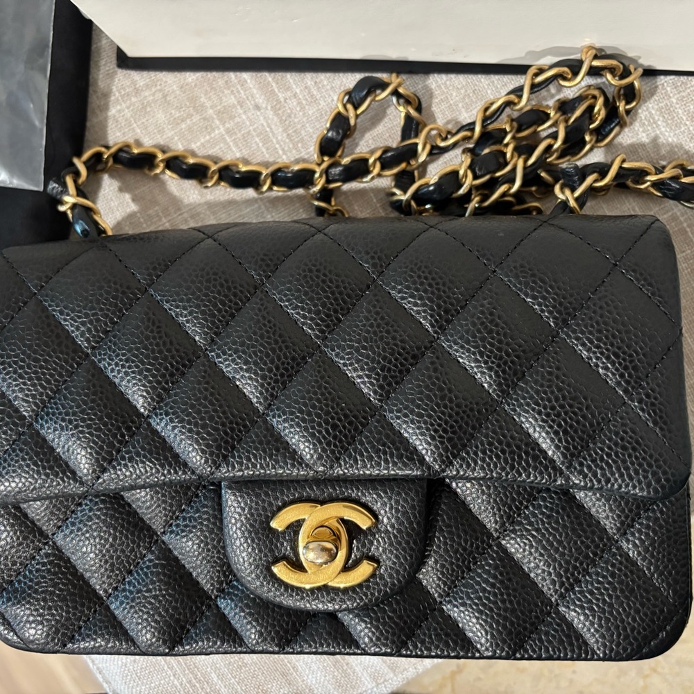 SOLD Chanel Caviar Black Mini Rectangular